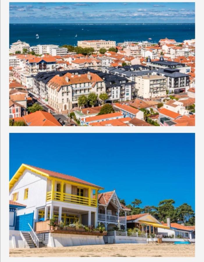 Appartement Vue Sur Baie Et Ocean, 100 M De La Plage Et Du Centre Par Chemin Prive Аркашон Экстерьер фото